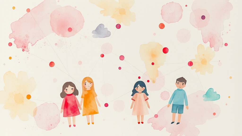 친구 추천, 왜 뜰까요? (watercolor 스타일)