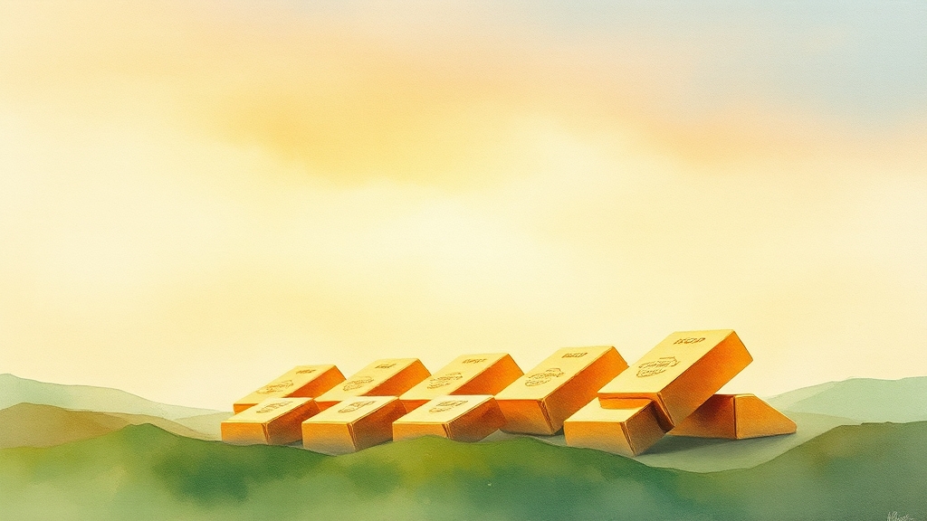 금, 왜 안전자산일까요? (watercolor 스타일)