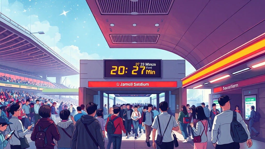 잠실야구장 가는 방법 (illustration 스타일)