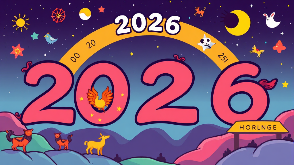 2026년 월별 띠별 운세 흐름 (cartoon 스타일)