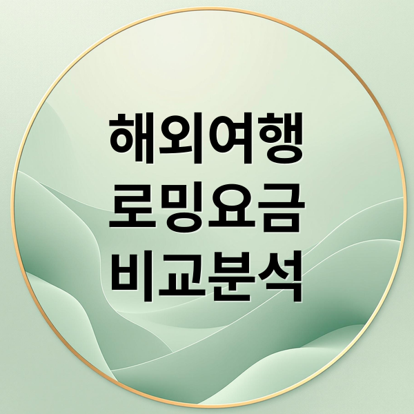 해외여행
로밍요금
비교분석 (로밍하는 방법)