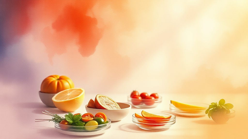 일상 속 음식 궁합 활용법 (watercolor 스타일)