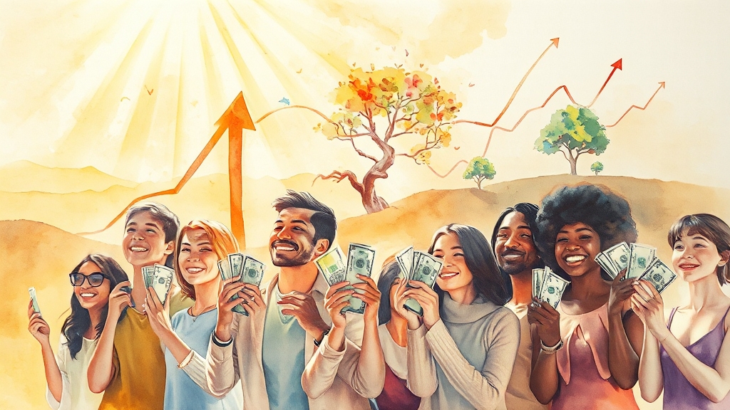 정부 지원 대출 활용하기 (watercolor 스타일)