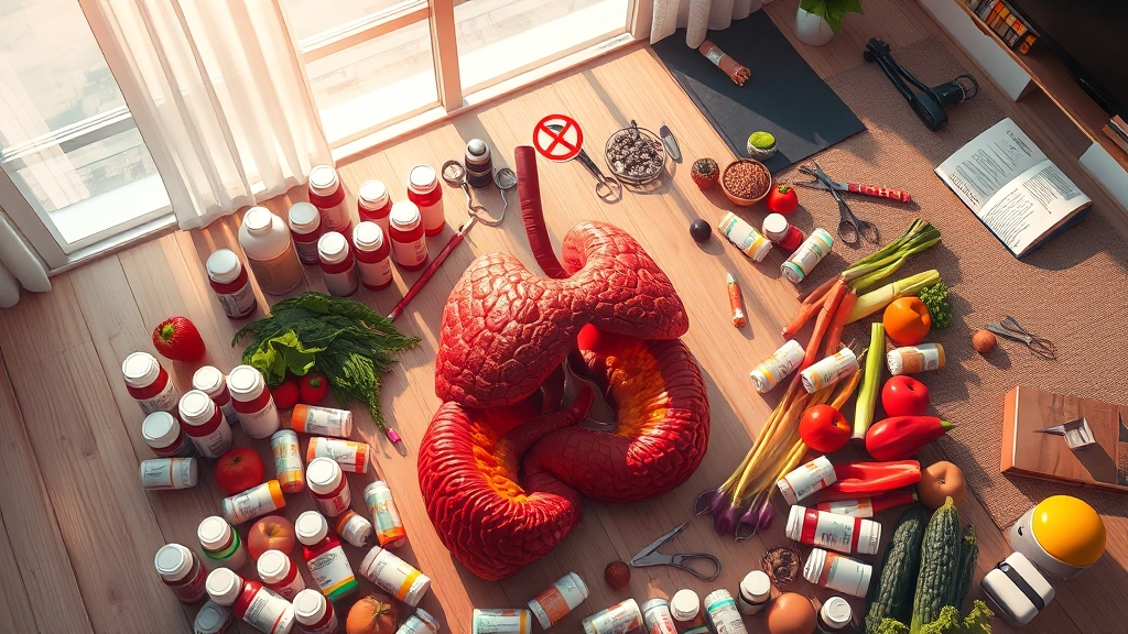크론병, 치료는 어떻게 진행될까요? (illustration 스타일)