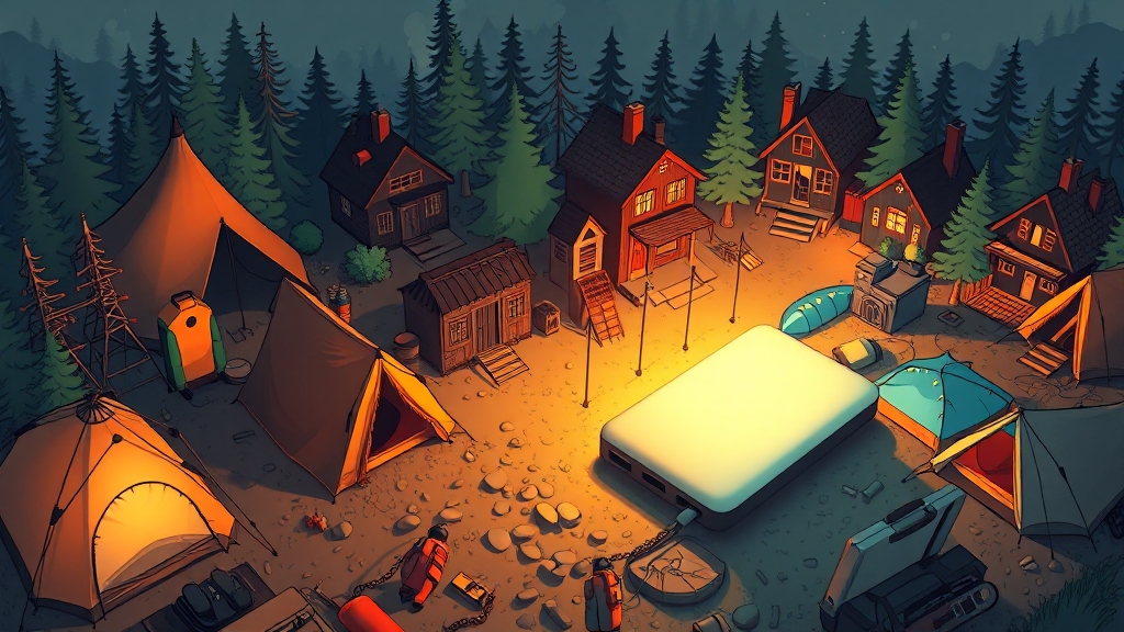 잭커리 활용 사례: 캠핑, 여행, 비상 (illustration 스타일)