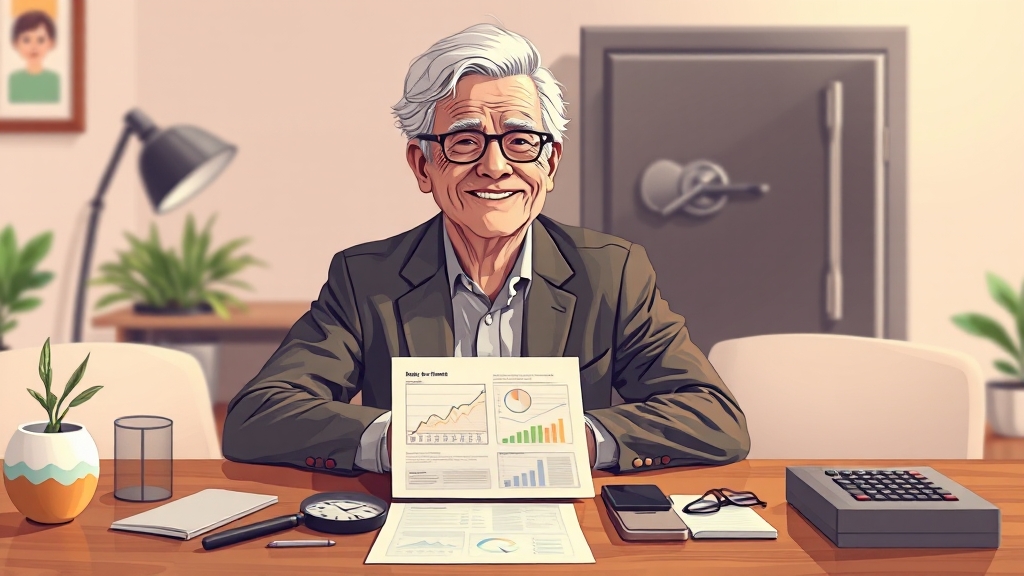 퇴직연금 의무화, 기대와 우려 (illustration 스타일)