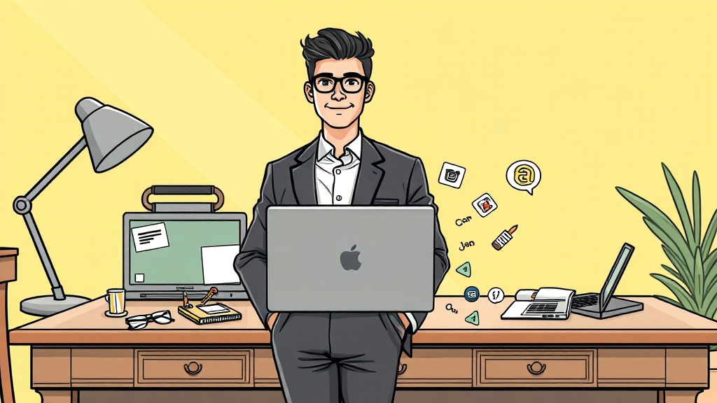 N잡 시대, 블로그 부업 도전 (illustration 스타일)