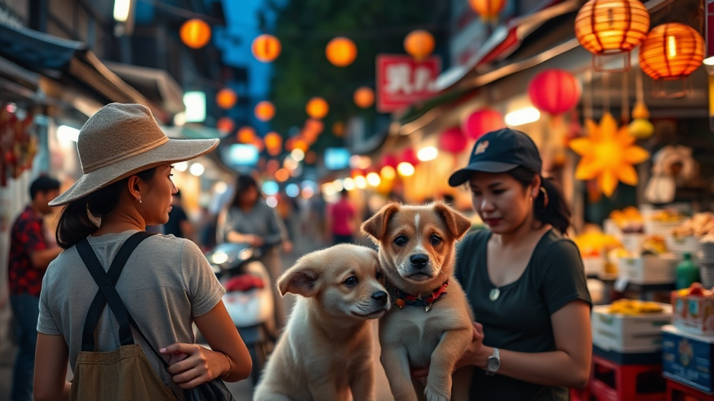 달랏 야시장 분위기 즐기기: 현지인처럼 야시장을 만끽하는 법 (realistic 스타일)