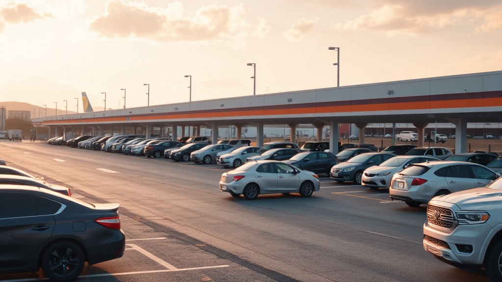 김해공항 주차장 이용 후기 및 주의사항 (realistic 스타일)