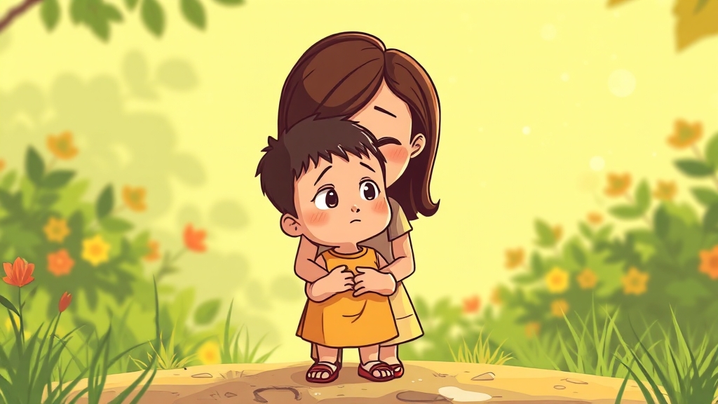 렛뎀 이론 실천법: 아이 자율성 존중 (cartoon 스타일)