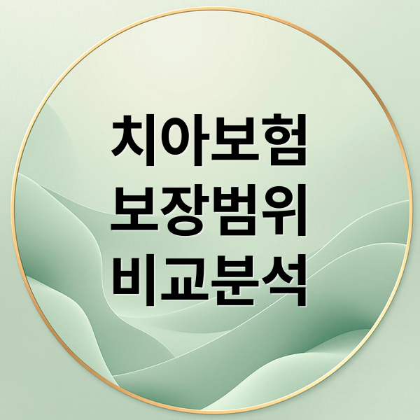 치아보험
보장범위
비교분석 (치아 보험 비교)