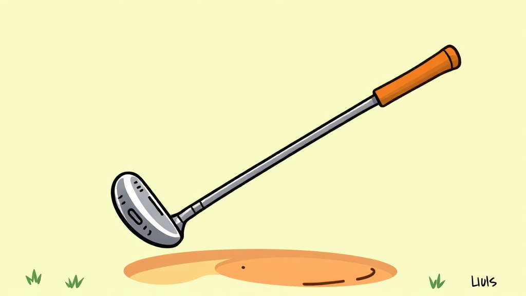 파크골프채의 핵심 구성 요소 이해하기 (cartoon 스타일)