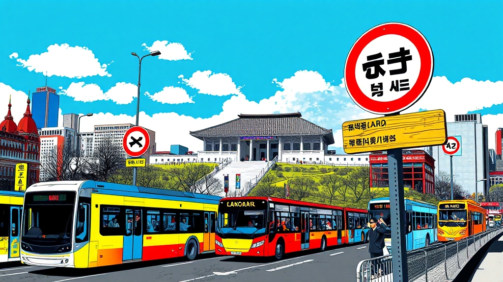 교통편 및 주차 정보 (popart 스타일)