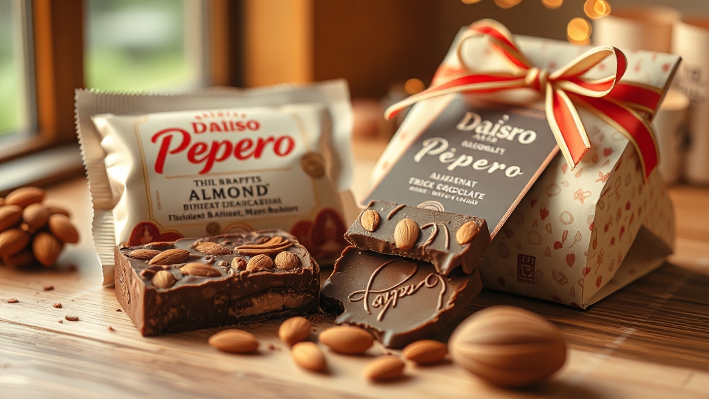 다이소 빼빼로 종류와 가격 (realistic 스타일)