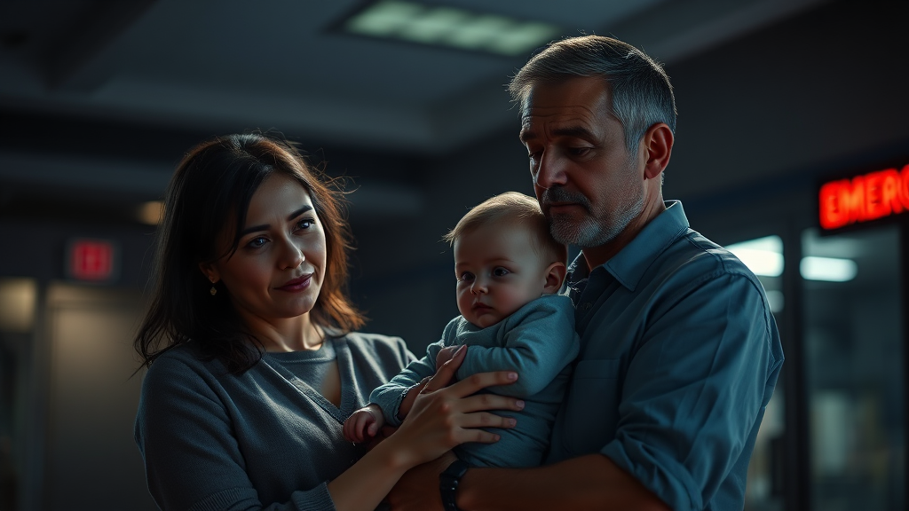 야간긴급돌봄, 필요할 땐 언제? (realistic 스타일)