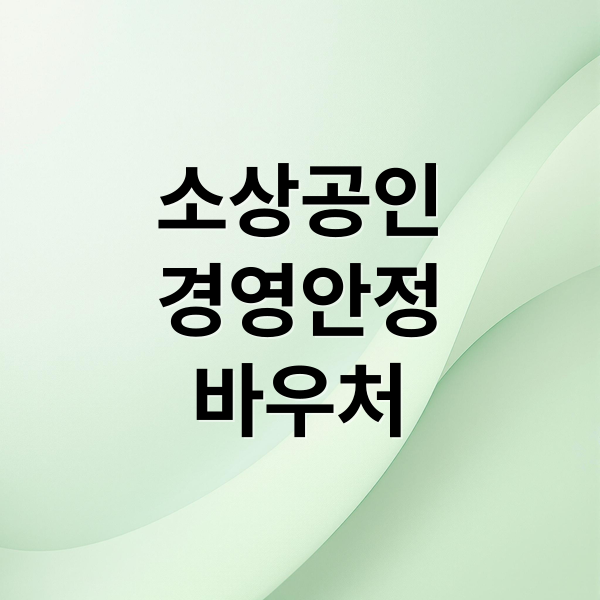 소상공인
경영안정
바우처 (소상공인 경영안정 바우처 25만원 2월 9일 신청)