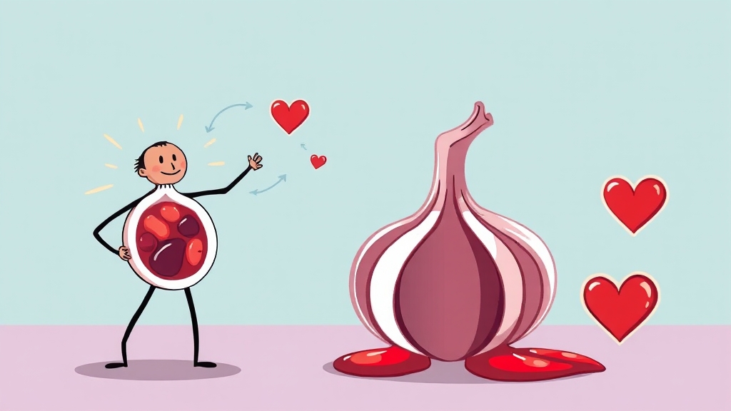 흑마늘진액, 혈관 건강에 어떤 도움을 줄까? (cartoon 스타일)