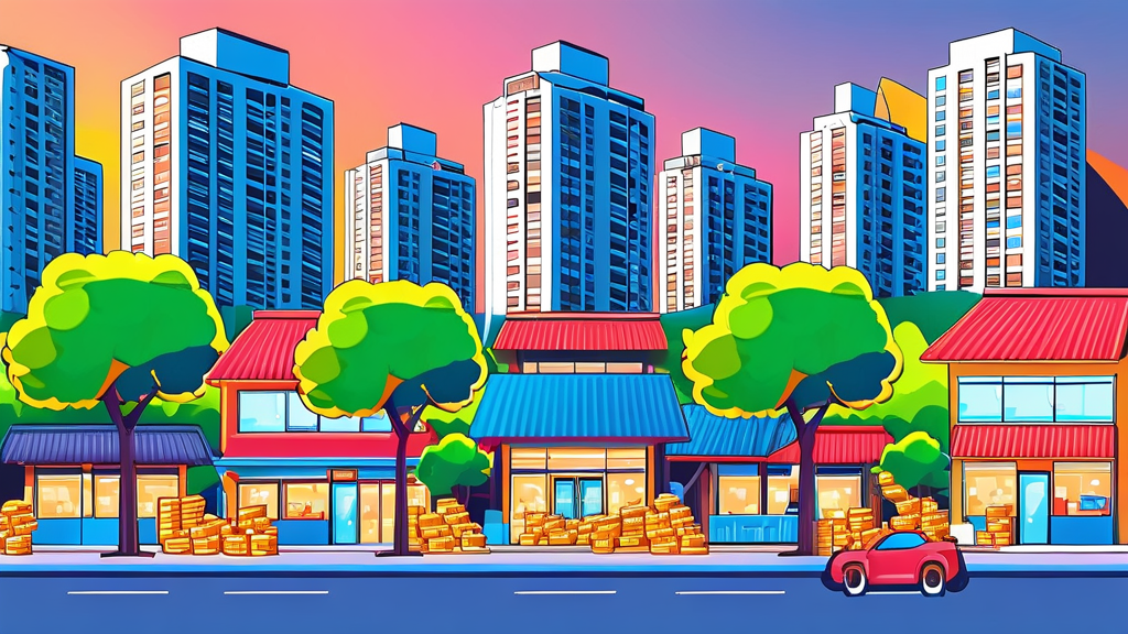 예상 분양가와 주변 시세 비교 분석 (cartoon 스타일)