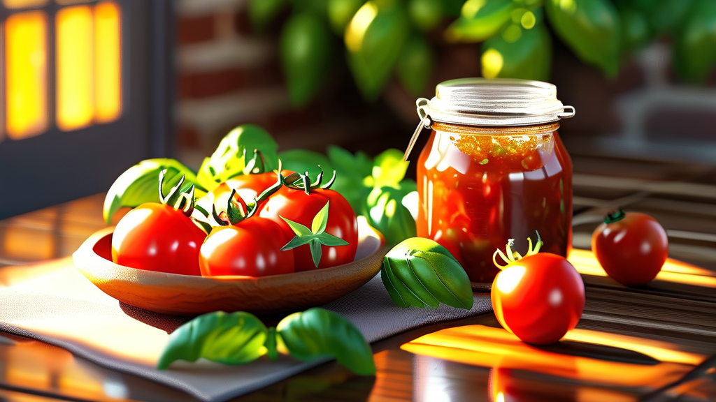 방울토마토 활용: 보관부터 간식까지 (realistic 스타일)