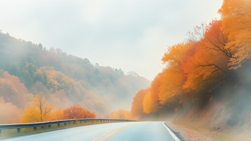 그림 같은 드라이브 코스 (watercolor 스타일)