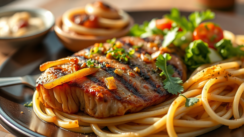 맛있게 즐기는 구운 양파 (realistic 스타일)