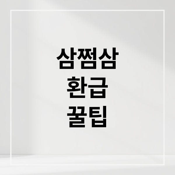 삼쩜삼
환급
꿀팁 (삼쩜삼 환급)