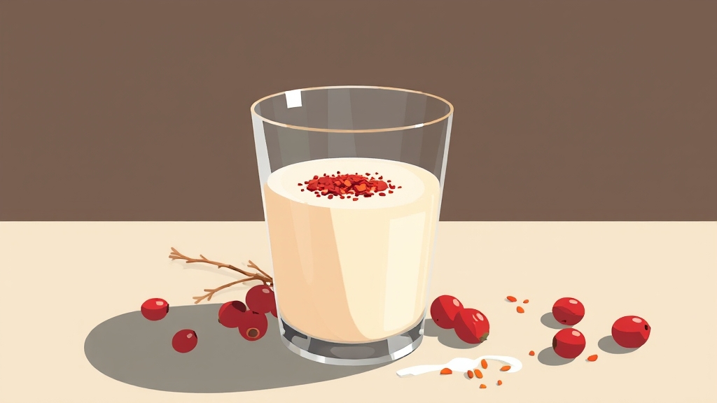 구기자 가루, 제대로 먹는 법 (illustration 스타일)