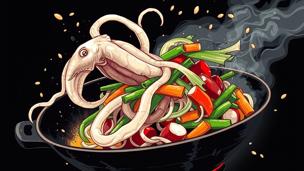 완벽 조리, 쫄깃함 유지 비법! (illustration 스타일)