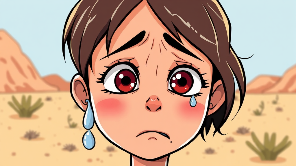 안구건조증이란? (cartoon 스타일)