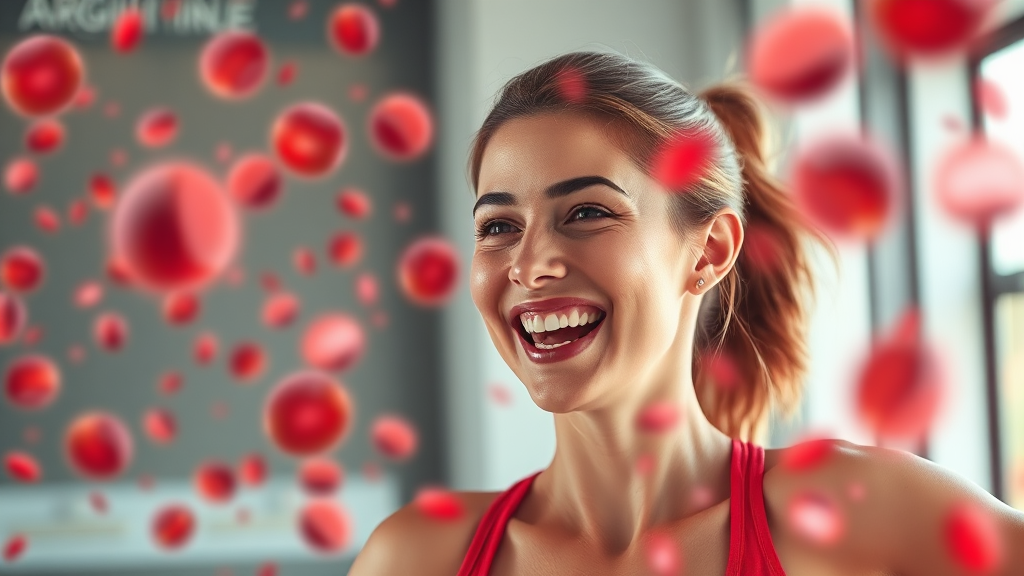 아르기닌, 주요 효능은? (realistic 스타일)