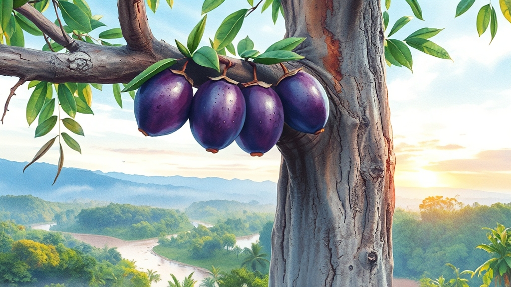 자보티카바, 특별한 열매 (watercolor 스타일)