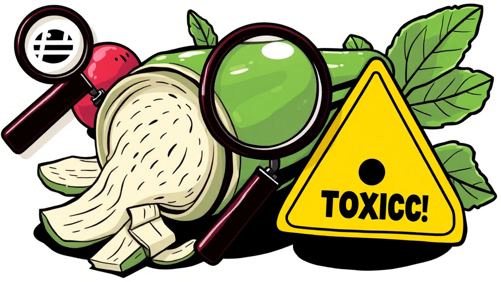 히카마 섭취 시 주의사항 (illustration 스타일)