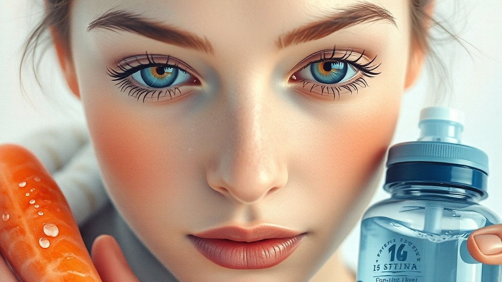 영양 섭취 & 수분 공급 (watercolor 스타일)