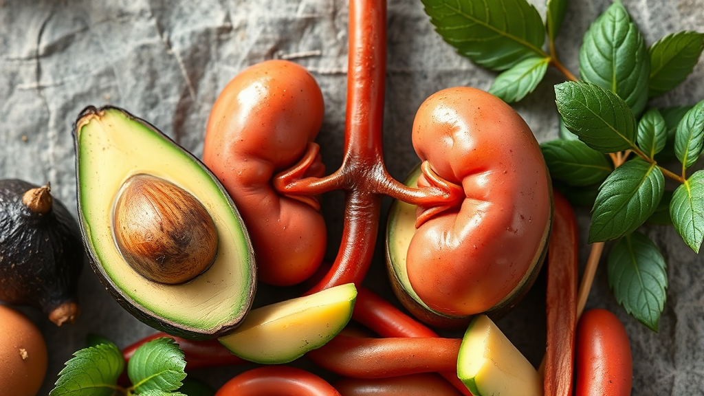 아보카도와 건강: 설사 유발 가능성과 대처법 (realistic 스타일)