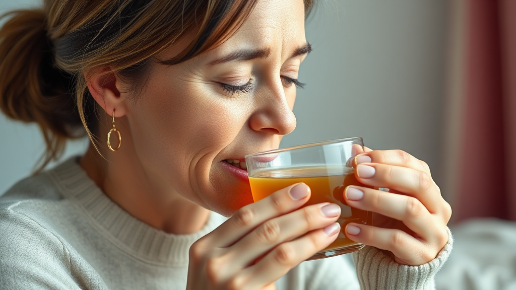 만성 편도염과 관리 (realistic 스타일)