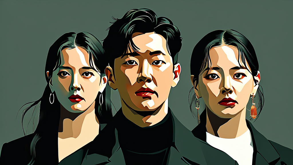 주요 출연진과 캐릭터 분석 (illustration 스타일)