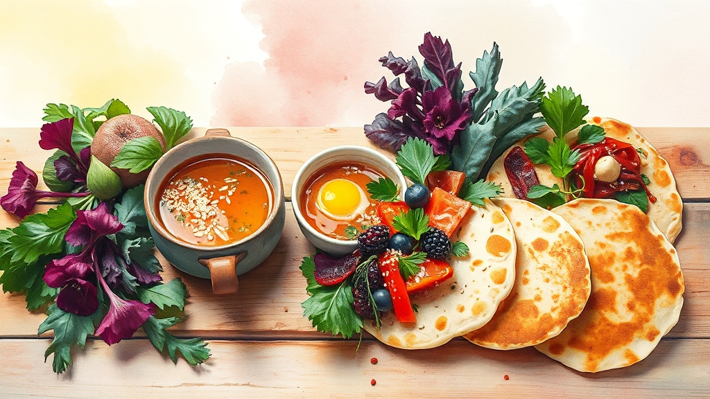 비름나물, 밥상 위 변신! (watercolor 스타일)