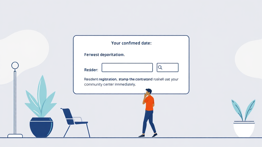 확정일자, 전입신고: 계약 후 필수 절차 (illustration 스타일)