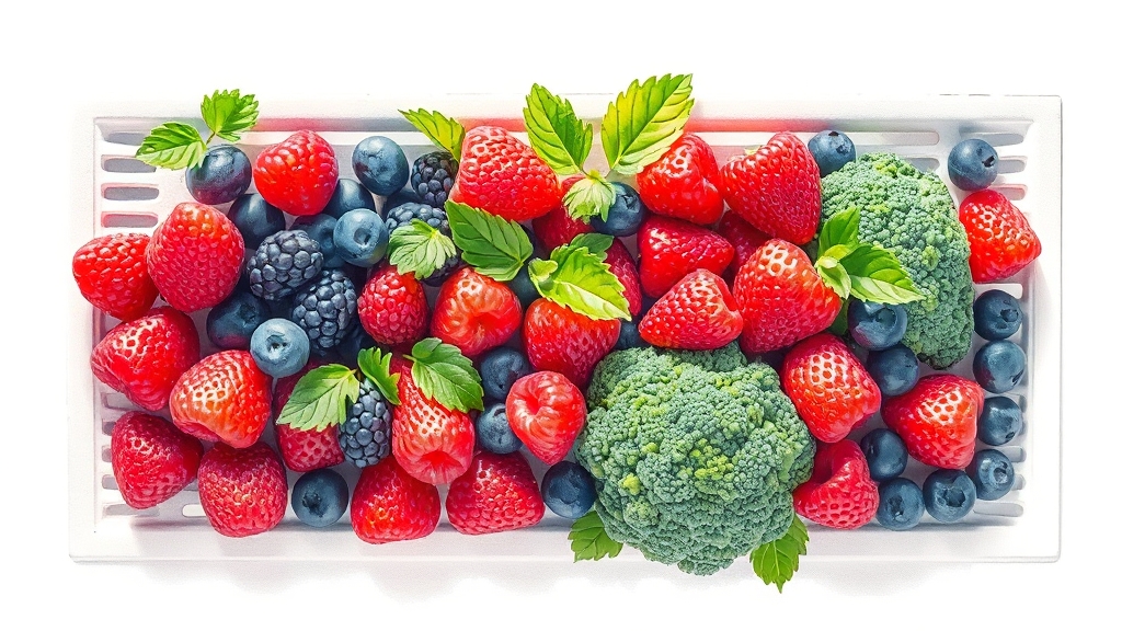 과일과 채소의 효능 (realistic 스타일)