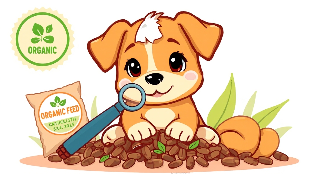 안전한 사료, 인증 마크 확인! (cartoon 스타일)