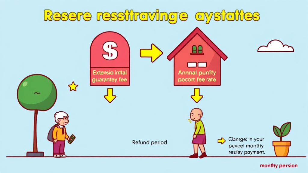 주택연금 제도 변경과 해지 영향 (cartoon 스타일)