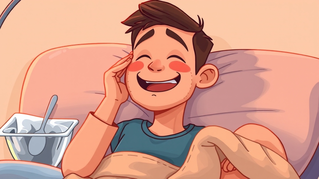 발치 후 턱관절 통증, 홈케어 방법 (cartoon 스타일)