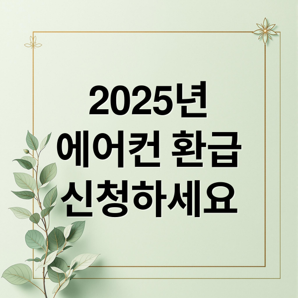 2025년
에어컨 환급
신청하세요 (에어컨 환급)