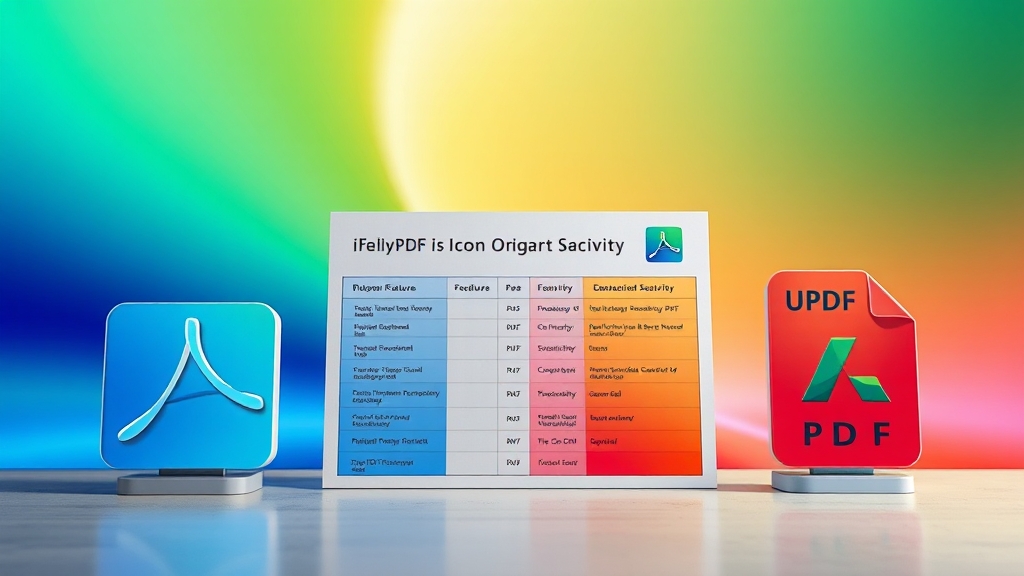 인기 PDF 편집 프로그램 비교 (realistic 스타일)