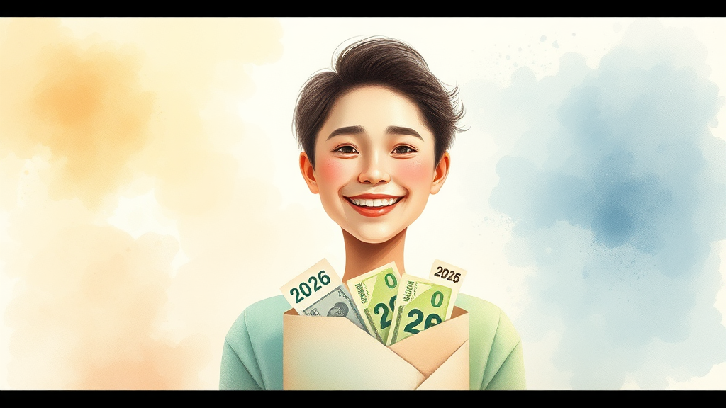 2026년 월급 환산액 (watercolor 스타일)