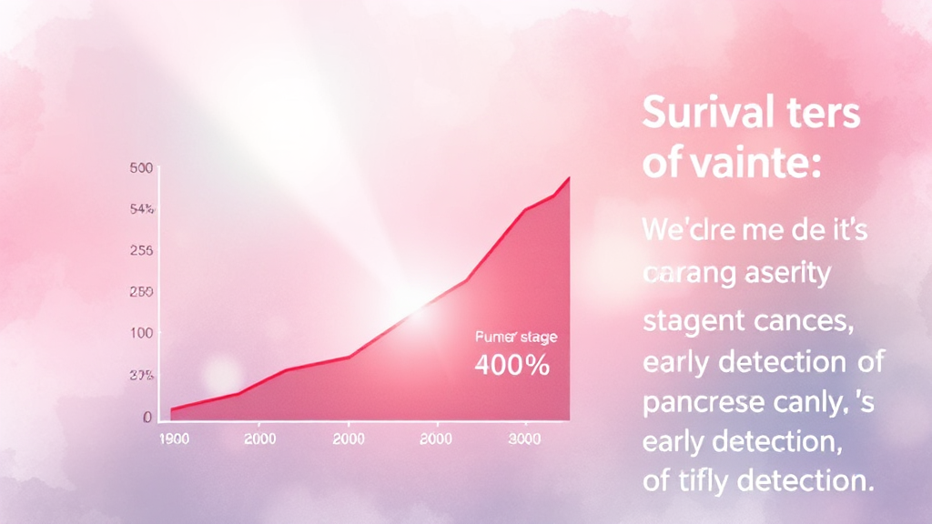 췌장암 생존율, 병기별 데이터 분석과 희망 (watercolor 스타일)