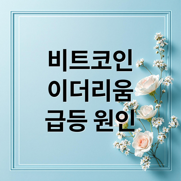 비트코인
이더리움
급등 원인 (비트코인 이더리움 급등 원인)