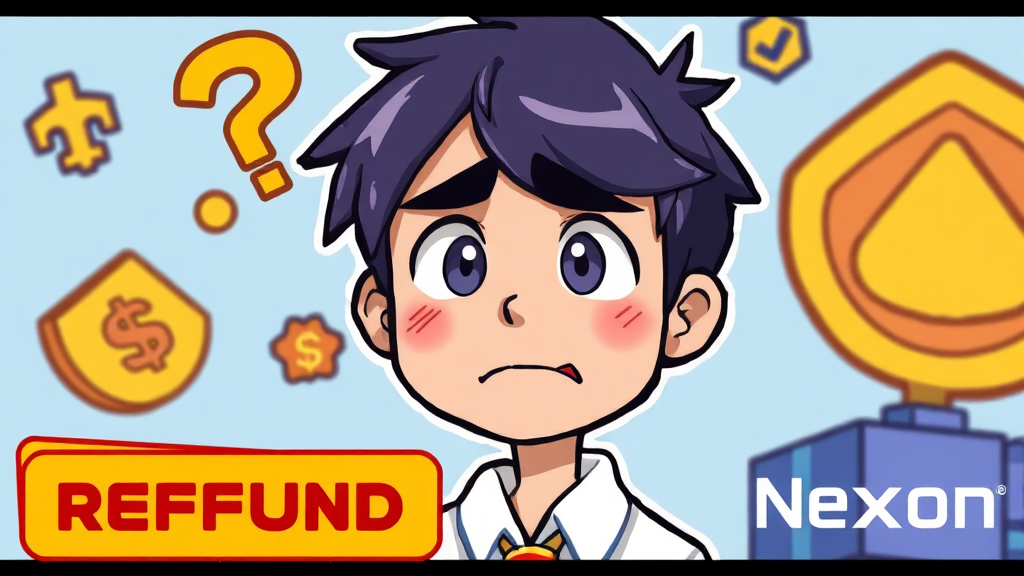 환불 후 게임 이용, 어떻게 될까? (cartoon 스타일)