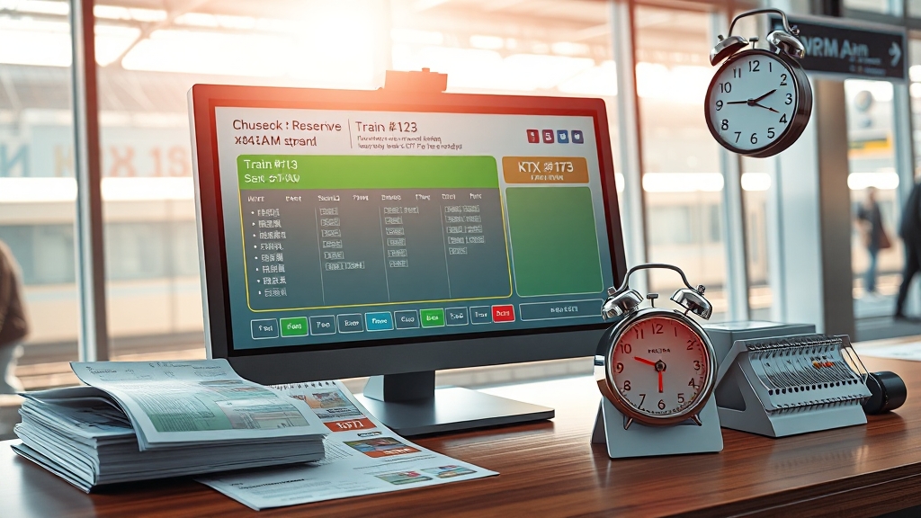 KTX 및 SRT 예매 상세 정보 (realistic 스타일)