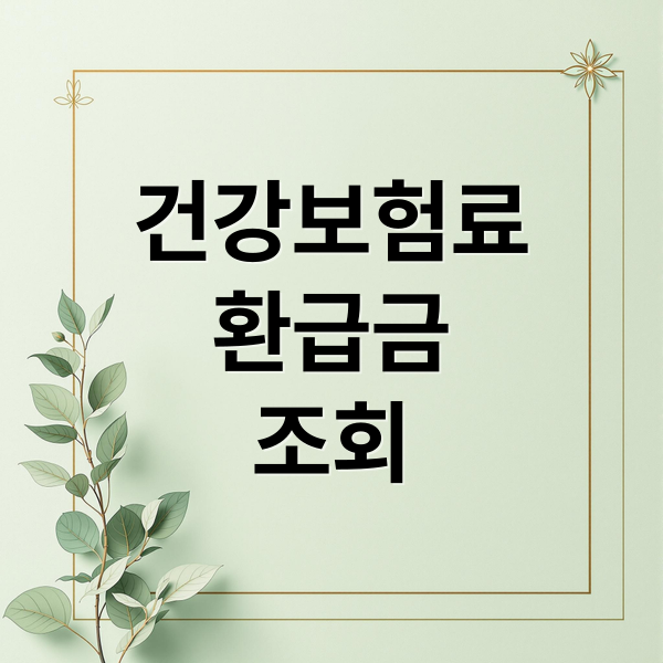 건강보험료
환급금
조회 (건강보험료 환급 방법)